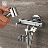 Chrome Bathroom Faucet Shower Set Rainfall Shower Hand Faucet Set