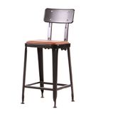 Modern Restaurant Lyon Industrial Metal Counter Bar Chairs