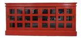 Chinese Antique Furniture Glass Sliding Buffet