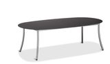 Outdoor Oval Coffee Table with Glass Top