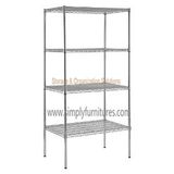 Industrial Garage Use Heavy Duty Wire Shelving with 4-Tier