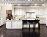 Custom-Made White Paint Oak Solid Wood Kitchen Cabinets