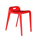 Red Plastic Stackable Breakfast Stool Chairs for Sale