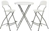 110cm Height 80cm Round Samll Plastic Folding Bar Cocktail Tables