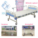 China Cheap Movable Flat Hospital Bed with Casters