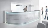 Modern Curved High Glossy White Salon Reception Desk (SZ-RT018)