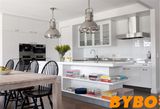 2017 New Modern Glossy Wood Kitchen Cabinet Furniture (BY-L-157)