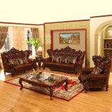 Luxury Leather Sofa Sets for Living Room Furniture (525)