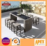 Garden Outdoor Furniture Rattan Bar Dining Set