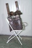 White Poly Plastic Metal Folding Chair for Events Rentals