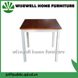 Simple Bi-Color Square Wood Dining Table