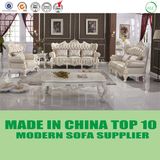Fancy Light Color Home Furniture Neoclassical Leather Sofa