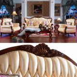 Classic Leather Sofa for Living Room Furniture Set (508)