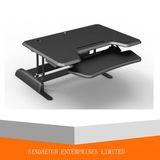 Height Adjustable Metal Wooden Computer Desk with Keyboard Tray