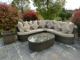 5 Pieces Flower Pot Sofa Conversation Set Rattan Furniture