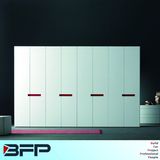 Elegant Wood Grain Stripes Handle Wardrobe