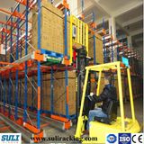 Industrial Warehouse Cold Room Driving in Pallet Racking