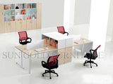 Good Design Wooden Office 4 Seaters Partition (SZ-WSL311)