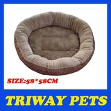 Round Flannel Dog Bed (WY161033)