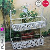 Decorative Metal 2 Tier Mounted Wall Shelf