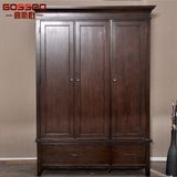 Simple Design Bedroom Wall 3 Door Wood Wardrobe (GSP17-010)