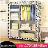 Modern Simple Wardrobe Household Fabric Folding Cloth Ward Storage Assembly King Size Reinforcement Combination Simple Wardrobe (FW-21A)