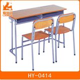 Plastic School Classroom Furniture with Wood Top