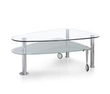 Movable Tempered Glass Coffee Table (CT092)
