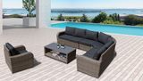 Patio Garden Rattan Sofa Dover Lounge Set Outdoor Home Hotel Office Sofa (J653)