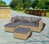 Patio Outdoor Garden Home Hotel Office Lounge Double Half Round Rattan Sofa (J713KD)