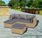 Patio Outdoor Garden Home Hotel Office Lounge Double Half Round Rattan Sofa (J713KD)