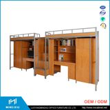 China Supplier Low Price Bunk Bed with Computer Desk / Students Steel Bunk Bed