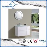 Wall Mount Vanity with Round Mirror and Glass Basin (ACF8877A)