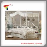 White Metal Single Bed Canopy/Day Bed for Home Furniture (dB004)