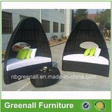 Outdoor Garden Rattan Patio High Back Wicker Bed