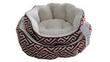 Jacquard and Flannel Dog Bed