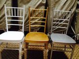 Steel White/Gold/Silver Chiavari Chair, Aluminum Tiffany Chair