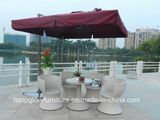 PE Rattan Aluminum Frame Garden Cooffee Table Set Outdoor Furniture