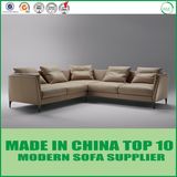 Nordic Design Modern Genuine Leather Feather Corner Sofa