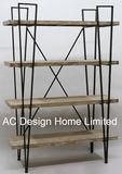 4 Tier Antique Vintage Decorative Wooden/Metal Shelf Display