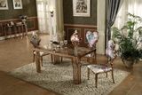 Romantic Rose Gold Banquet Bar Table Metal Base
