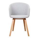Modern Fabric Upholstery Wooden Dining Chair