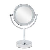 7.5 Inch LED Cosmetic Standing Lighted Makeup Mirror