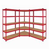 3 Bay 5 Tiers Workshop Racking Heavy Duty Metal Boltless Shelving