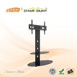 Round Glass Base LCD TV Floor Stand (CT-FTVS-J201B)