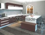 Modular Kitchen Cabinet of UV High Glossy Wood Grain Board  (ZH-3953)