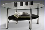 Modern Oval Glass Coffee Table (CT025)