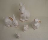 Ceramic Easter Rabbit Figurines