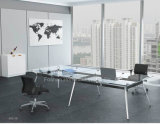 Popular Tempered Glass Top Conference Table (HF-YZ009)