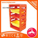 Plastic Library Bookcase Kids Portable Bookshelf for Creche